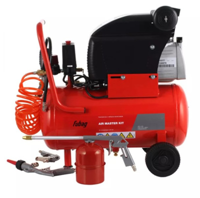 Компрессор AIR MASTER + KIT (масл.,24л/8бар/1.5кВт + набор пневмоинстр.) FUBAG
