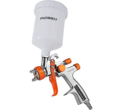 Краскораспылитель PATRIOT LVLP профессиональный 1,2A, в/б, 0.6 л, сопло 1,2 мм, , 150 л/мин, б