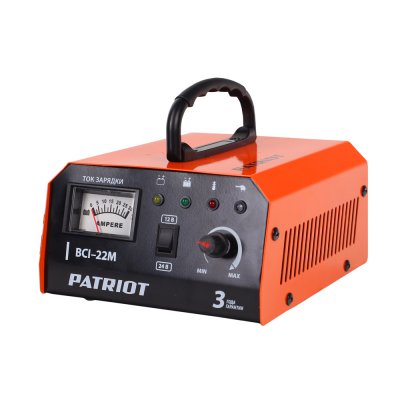Зарядное устройство Patriot BCI - 22 M (220В, ток зарядки 0,4-15А, емкость заряда до 180А/ч) Зарядное устройство Patriot BCI - 22 M