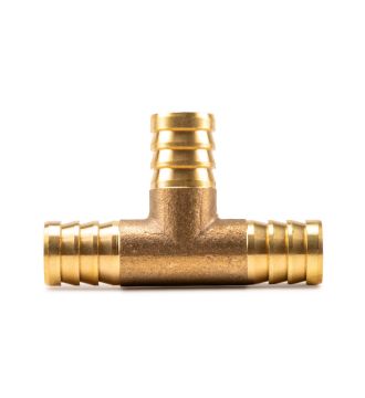 Тройник-соединитель латунный AERO ёлочка 12мм