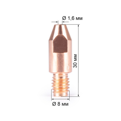 Наконечник M8х30х1.0 (140.0313/MD0005-10) Foxweld Наконечник M8х30х1.0 (140.0313/MD0005-10) Foxweld