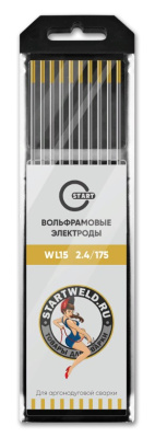Вольфрамовый электрод WL 15 2,4/175 (золотой) WL1524175 Вольфрамовый электрод WL 15 2,4/175 (золотой) Цена за 1 шт