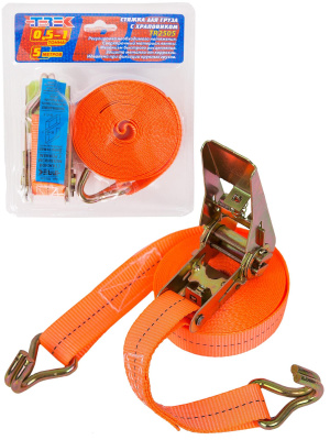 Стяжка груза  5 м, шир.2,5 см ТРЕК (0,5 - 1т) блистер
