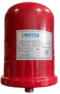 Гидроаккумулятор 4WATER 2л, FPTR-2L, сталь 1мм, красный, "1/2" Гидроаккумулятор 4WATER 2л, FPTR-2L, сталь 1мм, красный, "1/2"