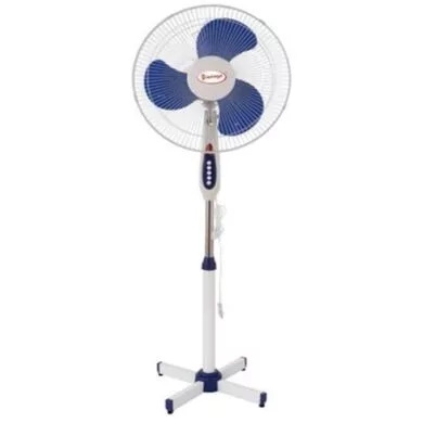 Вентилятор напольный Умница модель  BH-16  бело-синий цвет 
