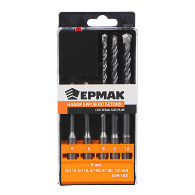 Набор буров Ермак 5 предметов (5*160,6*160,8*160,10*160,12*160) Набор буров Ермак 5 предметов (5*160,6*160,8*160,10*160,12*160)