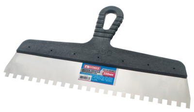 8051-45-350-6FC Шпатель, 350 мм, нержавеющая сталь, зуб 6х6 мм, пластиковая рукоятка, СОЮЗ