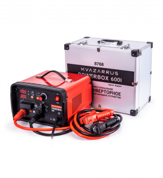 Инверторное пуско-зарядное устройство KVAZARRUS PowerBox 600i, таймер, алюминиевый кейс Инверторное пуско-зарядное устройство KVAZARRUS PowerBox 600i, таймер, алюминиевый кейс