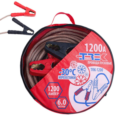 Провода пусковые (прикуриватель) TREK в сумке, 1200А  6м