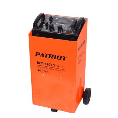 Пуско-зарядное устройство PATRIOT ВСТ - 620Т Start 1ф-220В ±15%;Макс.мощность:3300Вт; напр.зар.12/24 Пуско-зарядное устройство PATRIOT ВСТ 620Т Start