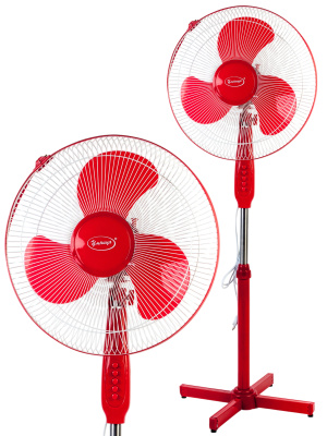 Вентилятор напольный Умница модель  BH-16  красный цвет