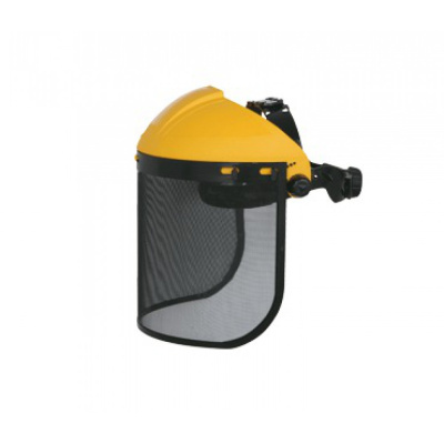 Щиток СЕТКА/ШЛЕМ ЖЕЛТЫЙ защитный на лицо с креплением 