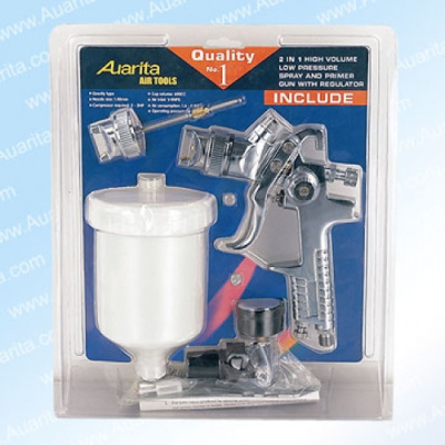 Краскопульт H-827 (сопла 1,4 и 1,7 мм) COLOUR MIX в блистере