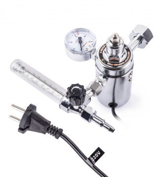 Регулятор расхода газа У-30/АР-40-1P-230В (универсальный, 1 манометр, подогреватель, латунь)