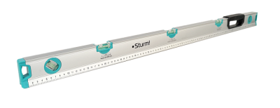 Уровень строительный Sturm, 800мм, 5 глазков, углы 0/1.5/3.5/45/90°, рукоятка, 2015-10-0800 