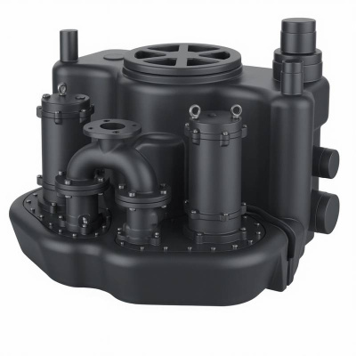 Насосная станция канализационная "LEO" модель WT350-15-15-3×2-WPA