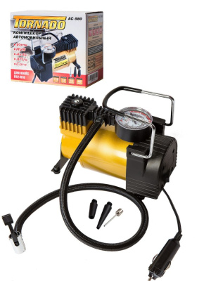 Компрессор автомобильный Торнадо 580 SILVER, 60 л/мин