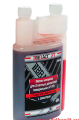 Масло минеральное BRAIT 2-Т API TB 1л с дозатором										