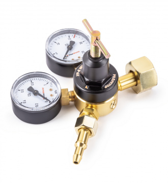 Редуктор УР-6-5 (углекислотный, 2 манометра, ЛАТУНЬ)