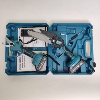 Набор Smart 2 в 1 аккумуляторная цепная пила + аккумуляторный секатор Набор Smart 2 в 1 аккумуляторная цепная пила + аккумуляторный секатор