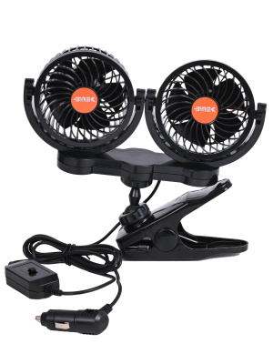 Вентилятор автомобильный TREK Т-606 24V, 4", 6 Вт (прищепка) двойной