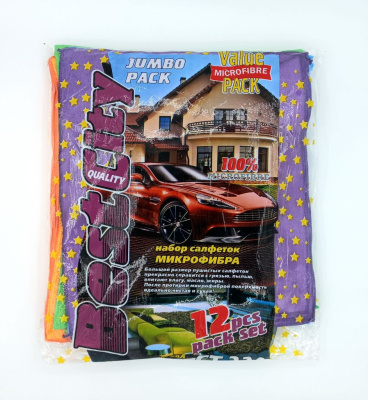 Салфетка из микрофибры для авто BEST CITY 35x40 CT223 (12 шт/уп) Салфетка из микрофибры для авто BEST CITY 35x40 CT223 (12 шт/уп)