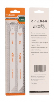 Полотно пильное STURM 225х1.8 2шт (толстый лист,труба,профиль) 9019-03-S1122BF Полотно пильное STURM 225х1.8 2шт (толстый лист,труба,профиль) 9019-03-S1122BF