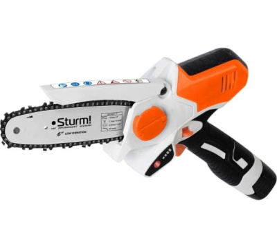 Аккумуляторная цепная пила Sturm CSC1804 16 В, шина 15см, 2 аккум, ЗУ, кейс Аккумуляторная цепная пила Sturm CSC1804 16 В, шина 15см, 2 аккум, ЗУ, кейс