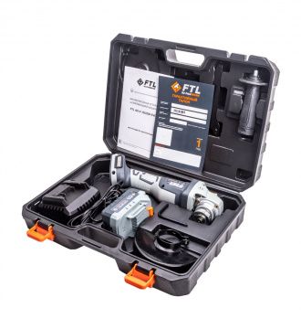 Аккумуляторная угловая шлифовальная машина FTL AG-X 125/20V EVO, бесщёточный двигатель 20В.