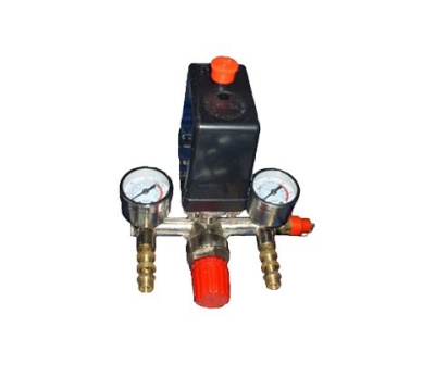 Блок управления к компрессору с манометрами и регулятором давления (1/2)