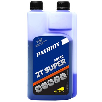 Масло полусинтетическое PATRIOT GARDEN SUPER ACTIVE 2T с дозатором 0,946 л 